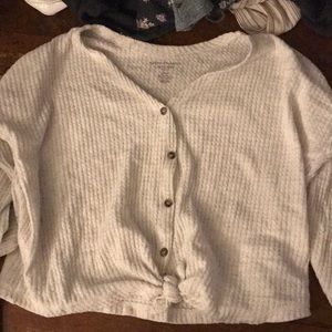 American eagle white sweater